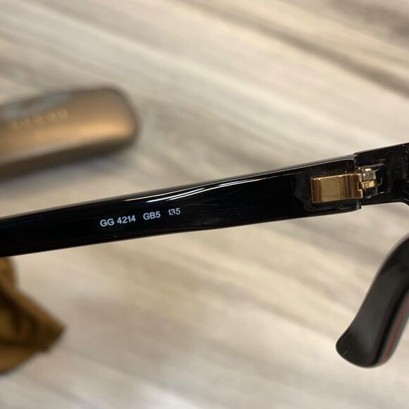 GUCCI GG 4214 GB5 BLXK 54/16/135 FLEX HINGE EYEGLASSES FRAME w/ Case Dust Cloth - Picture 8 of 16